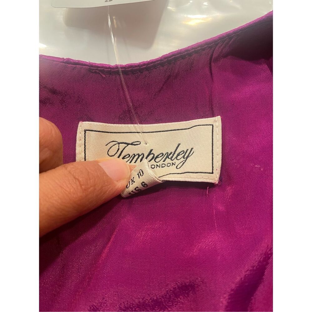 Temperley London Florence Short Sleeve Midi Dress in Purple Size 6 MSRP: $950 - Picture 10 of 10